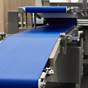 Modern conveyor and slicer for food industry